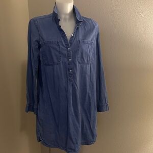 Old Navy Denim Blue Long Sleeve Dress